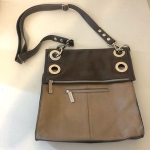 Hammitt Leather Crossbody Bag Colorblock Brown